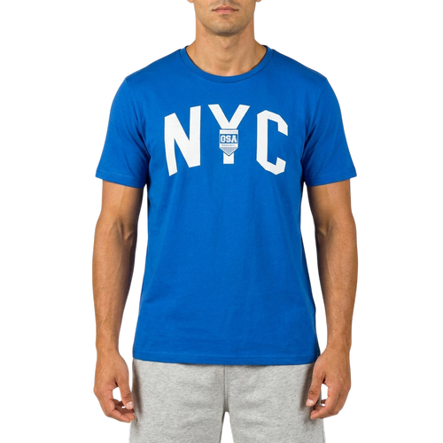 Ανδρικό Regular Fit T-Shirt με Στάμπα στο Στήθος & Στρογγυλή Λαιμόκοψη